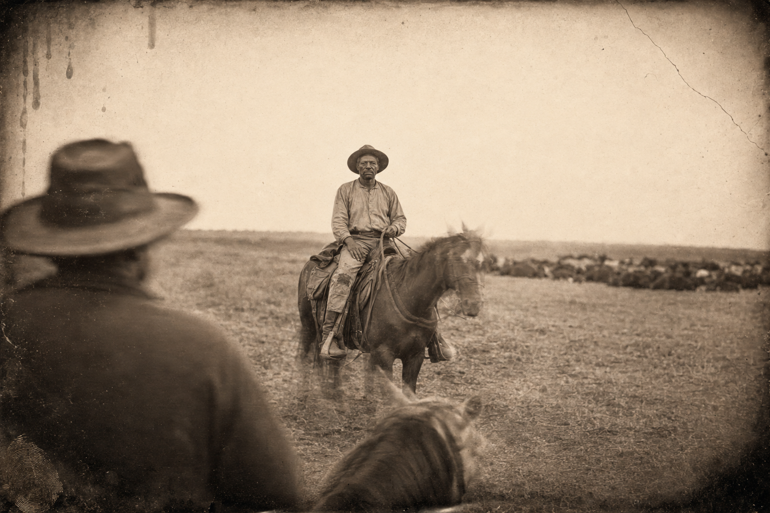 Deets rides back out of the fading light to say he lost Blue Duck in a creek and never found where he came out.