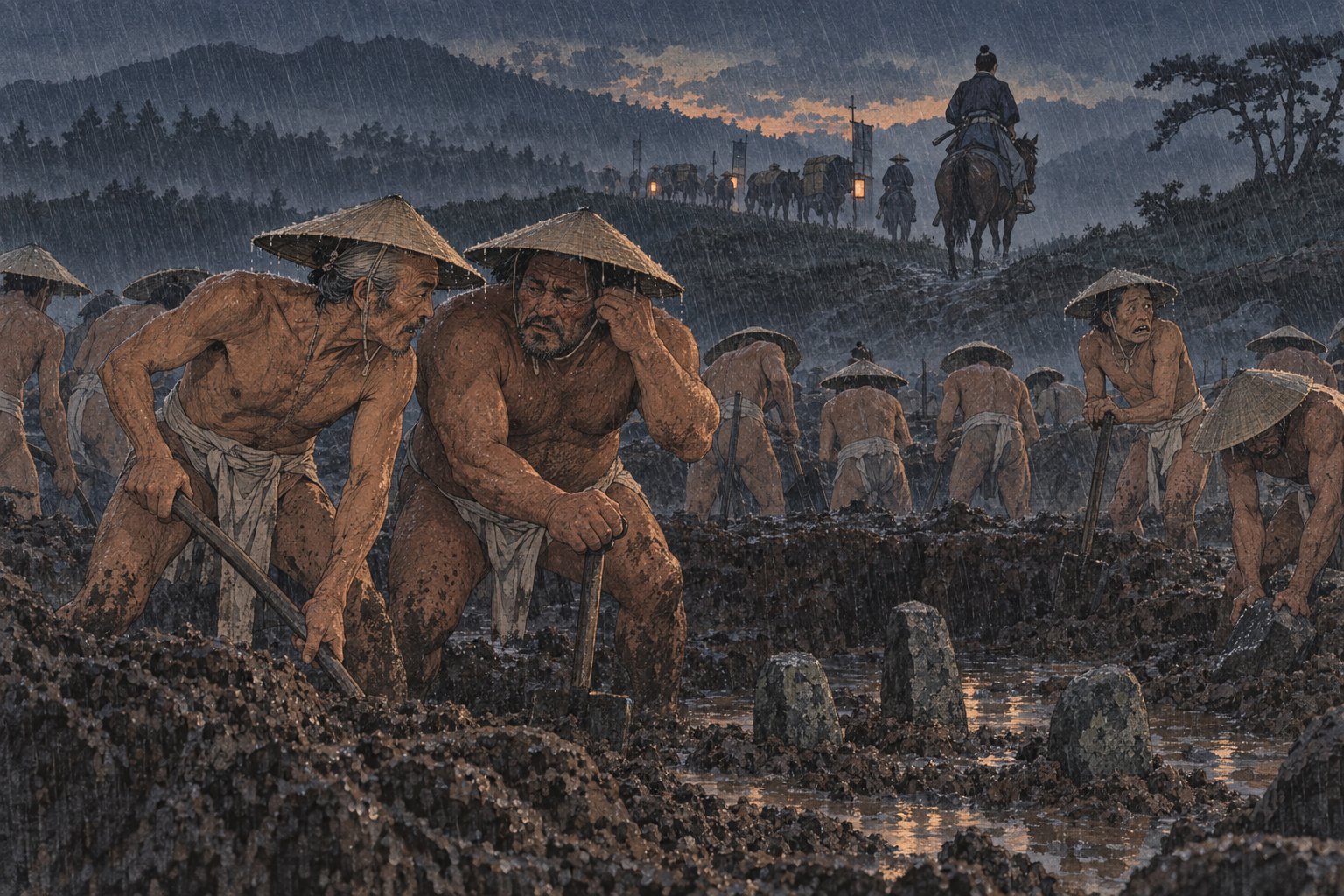 Mura and Uo dig for the swords