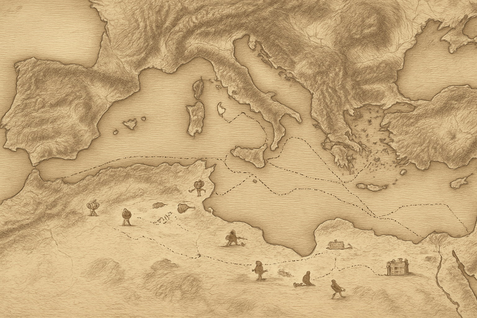 Map II — The Mediterranean Wanderings