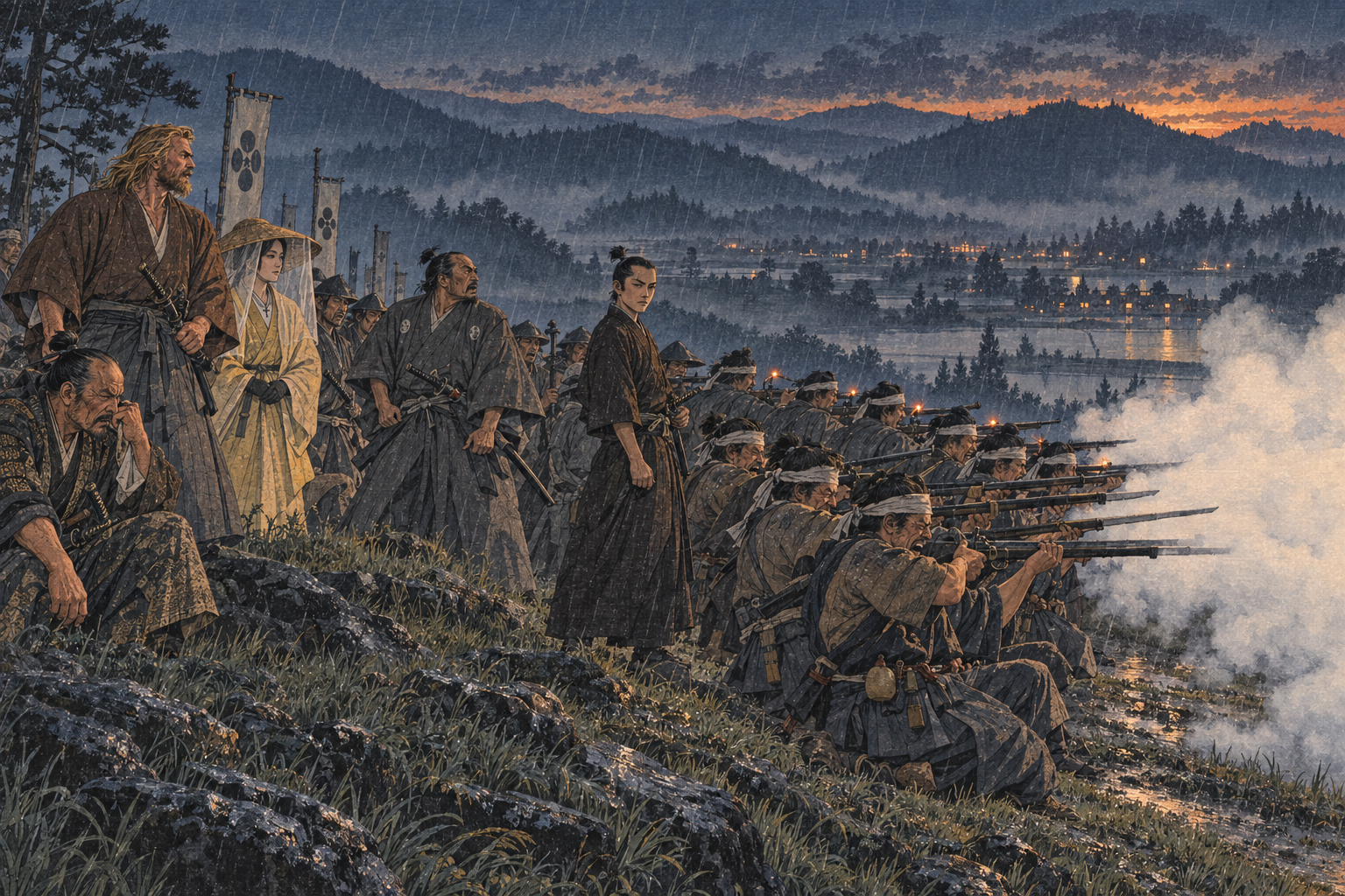 Twenty muskets answer the lunge