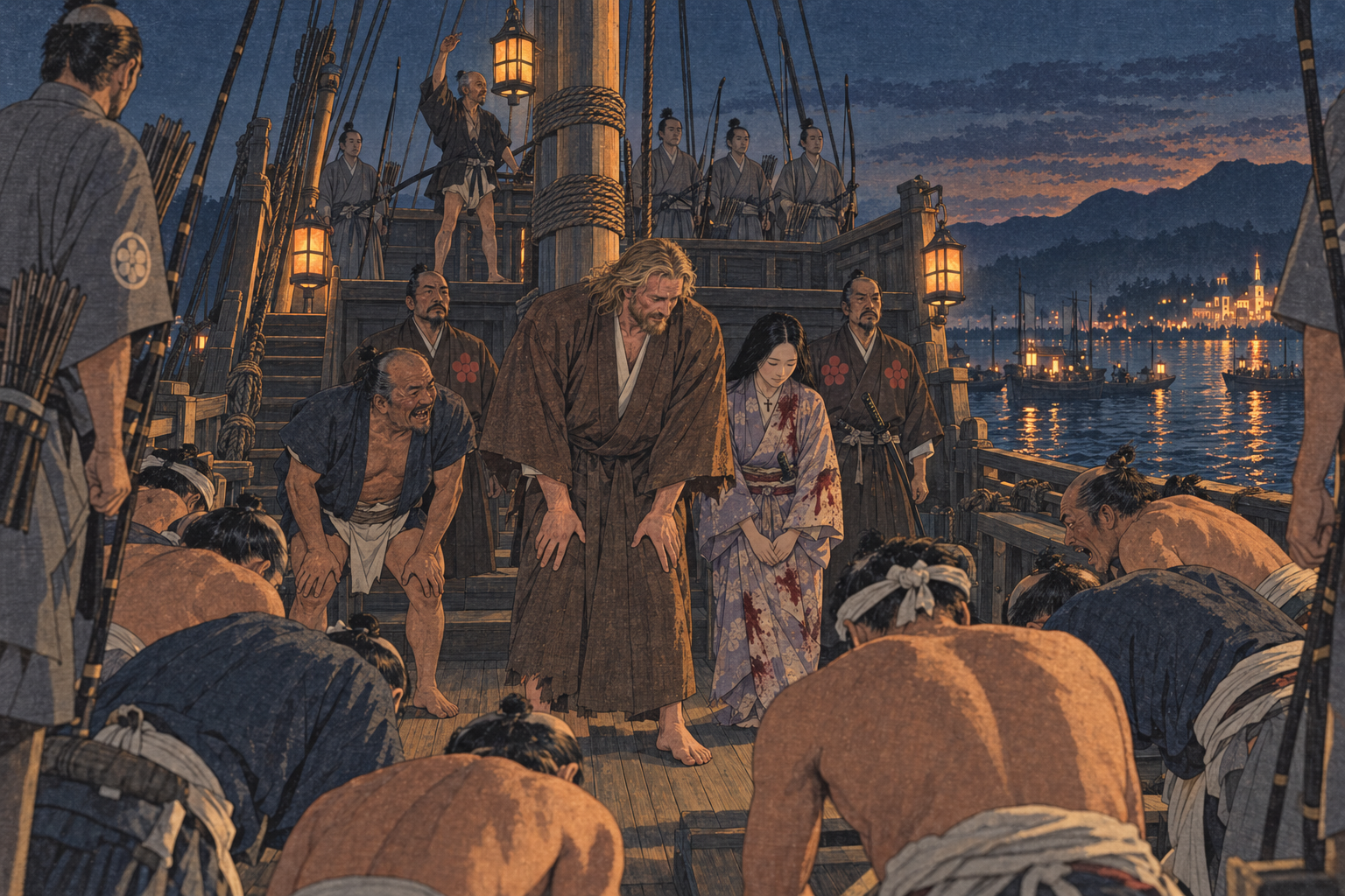 The crew salutes the Anjin-san