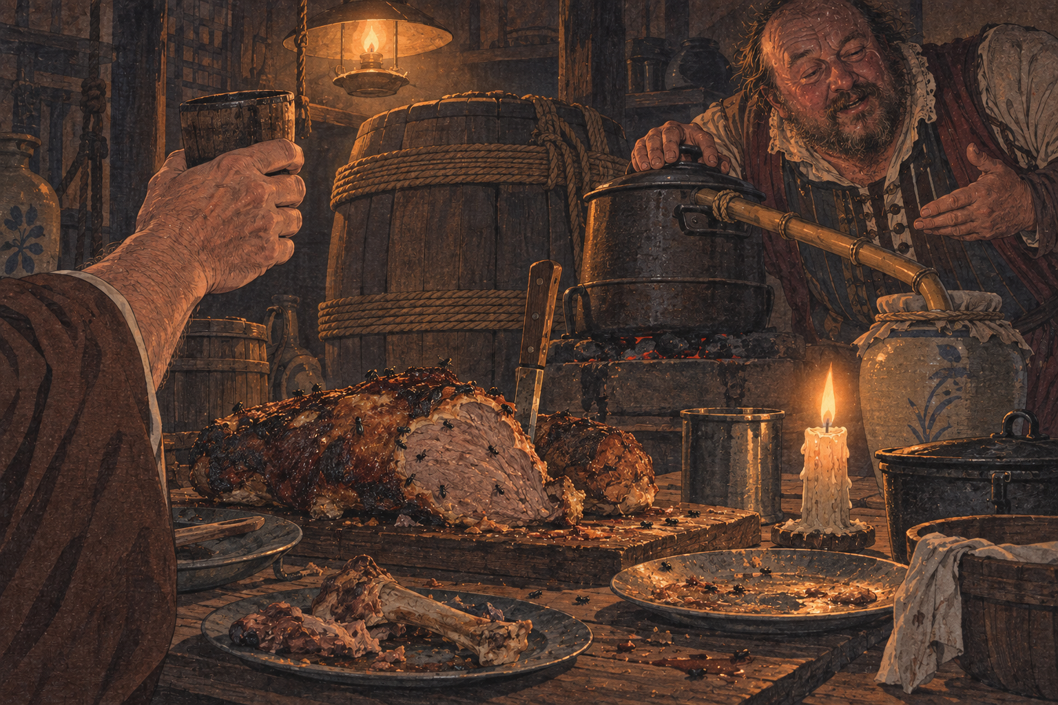 The haunch, the still and the goblet