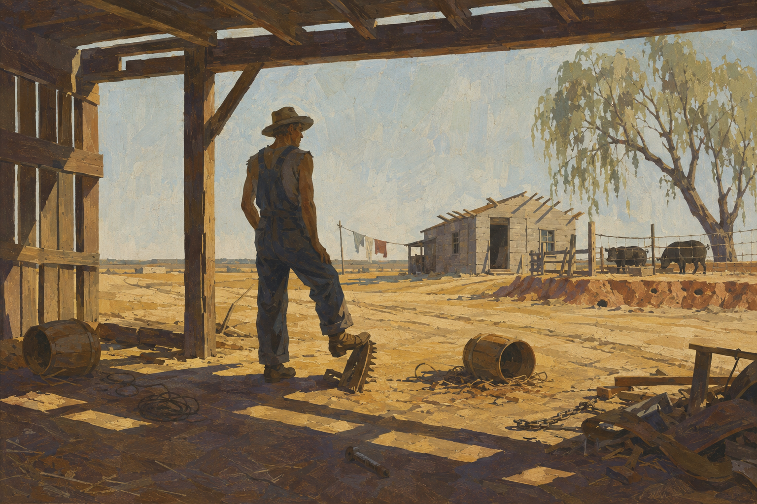 Tom's last walk round the emptied place