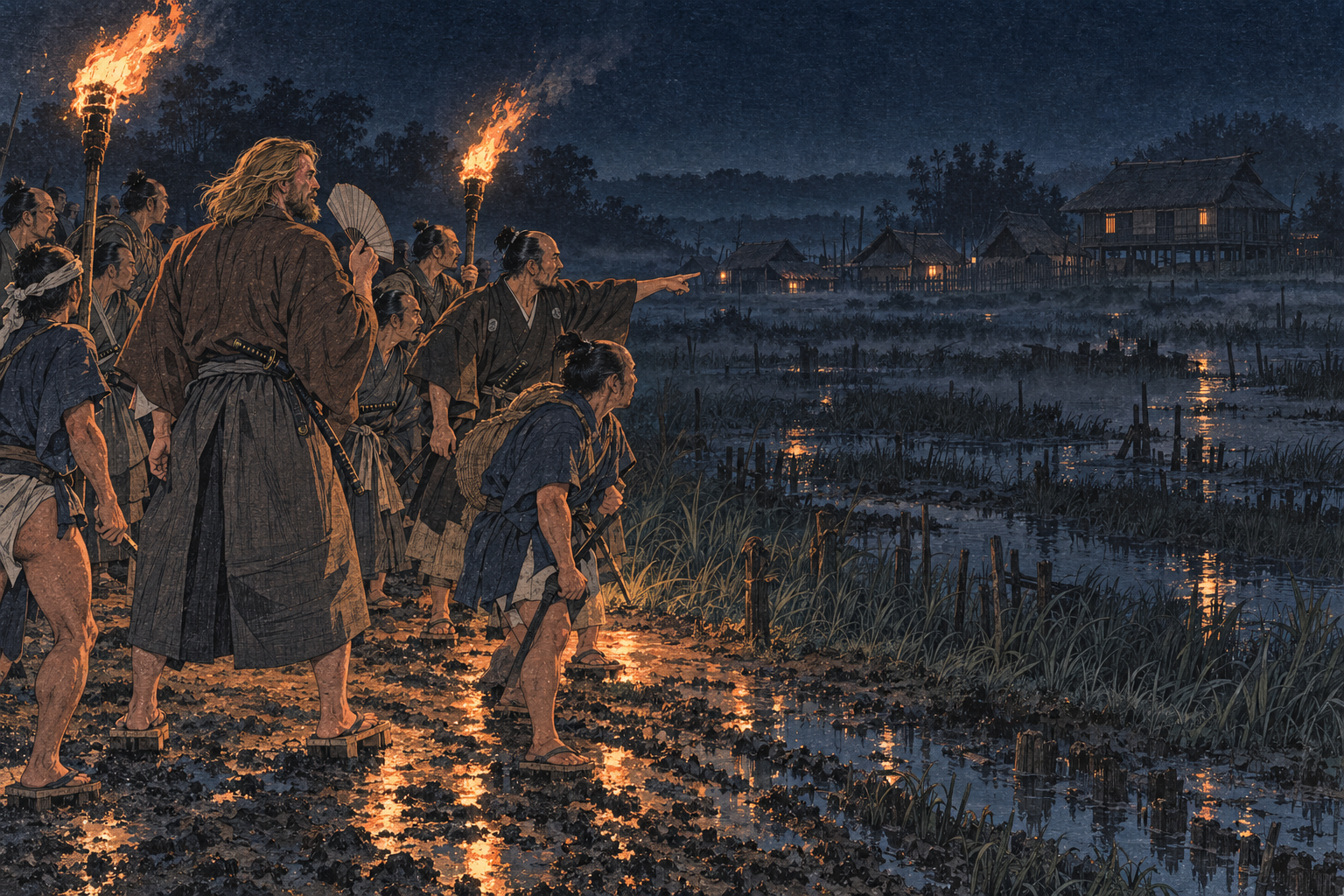 The marsh road to the barbarians' house