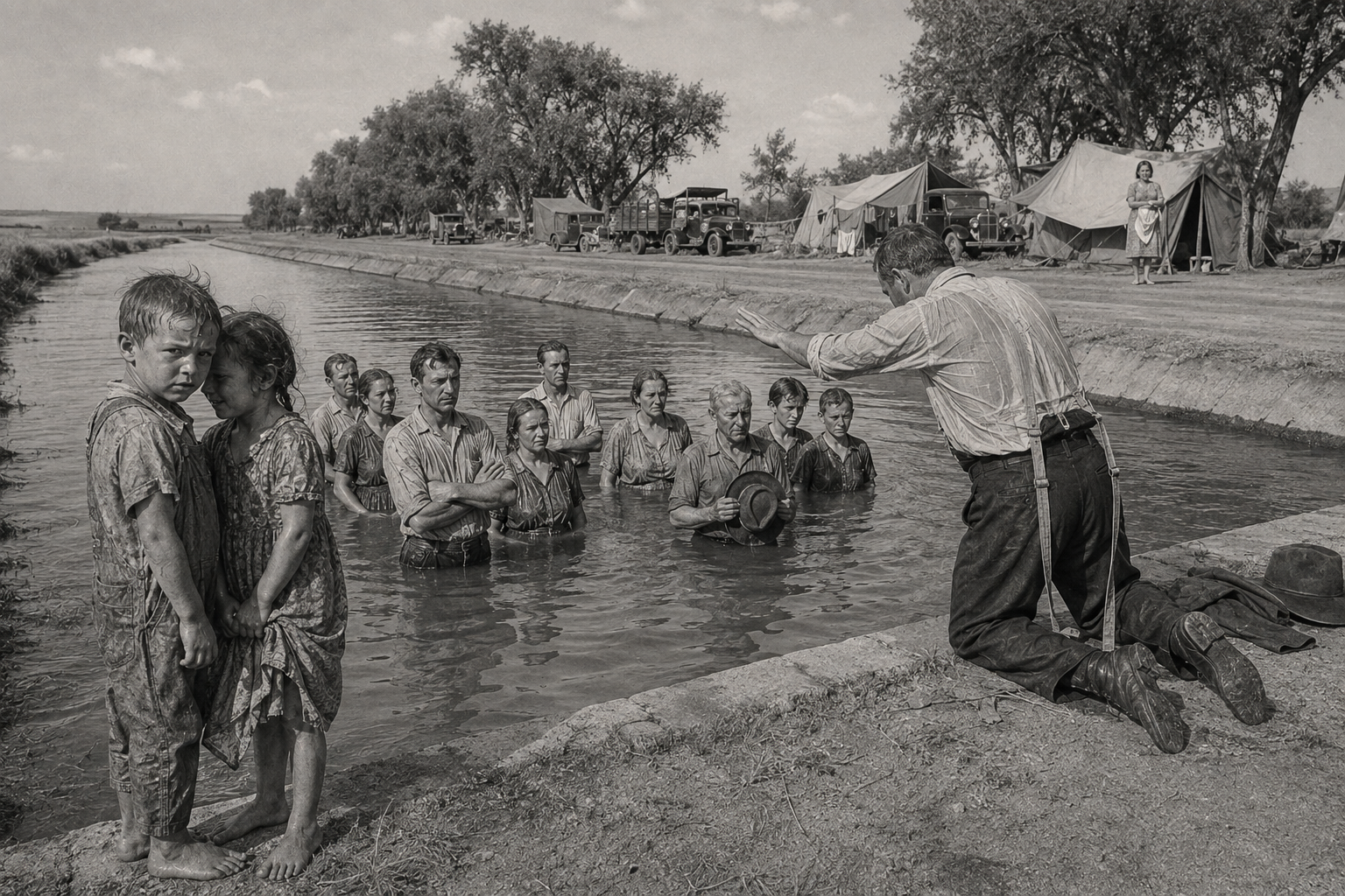 Baptism in the irrigation ditch