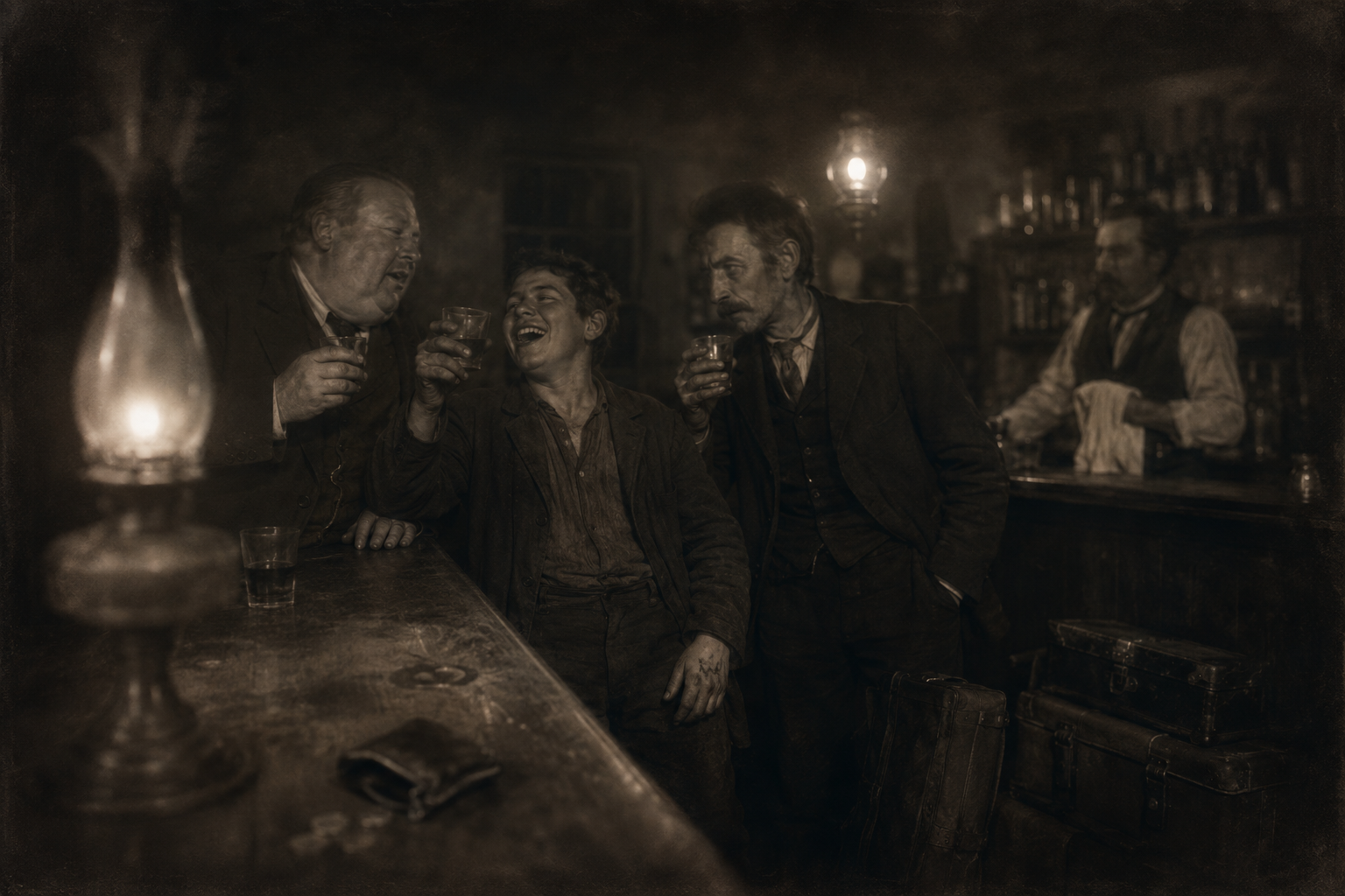 Charles buying drinks at the inn