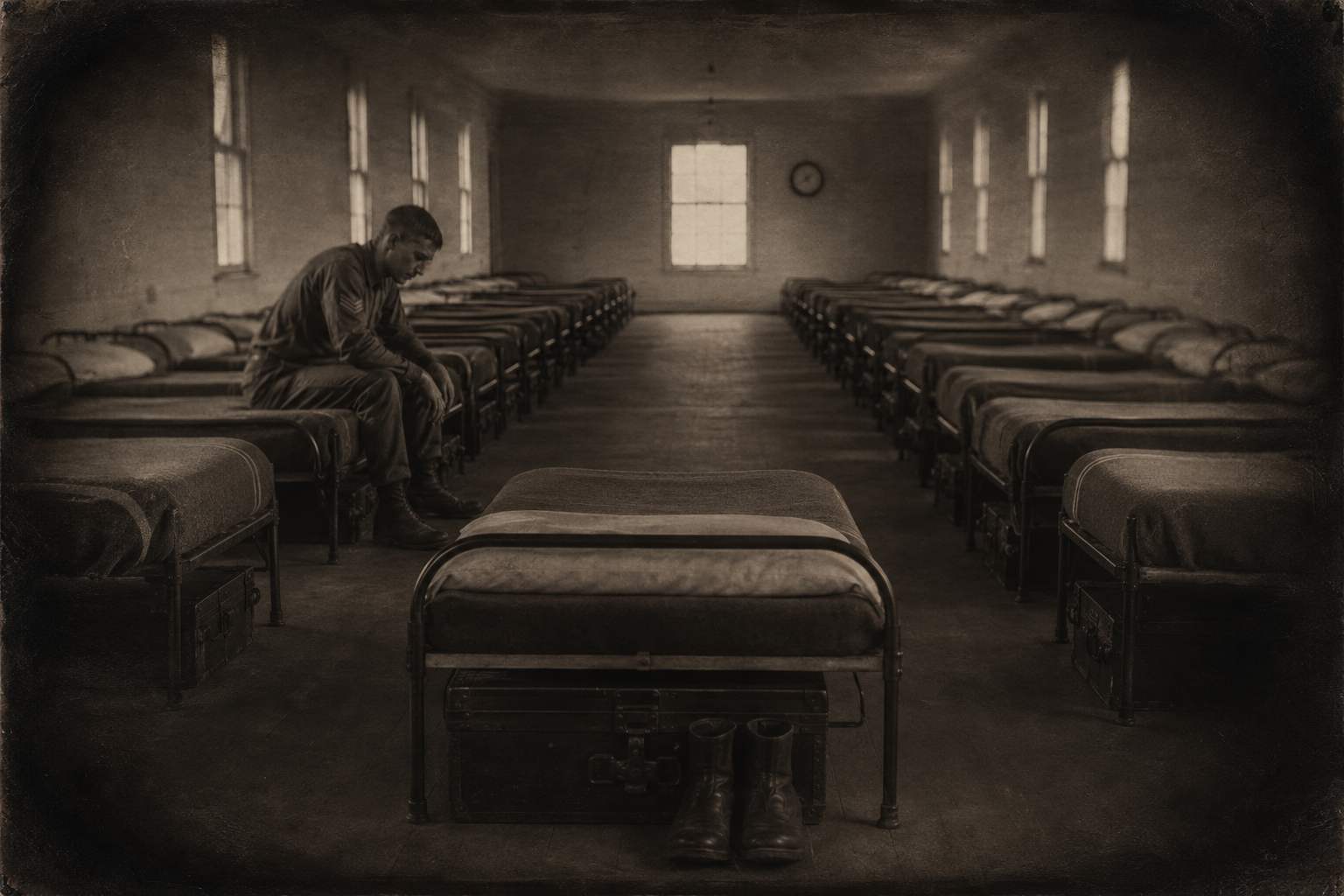Barracks with nothing in them