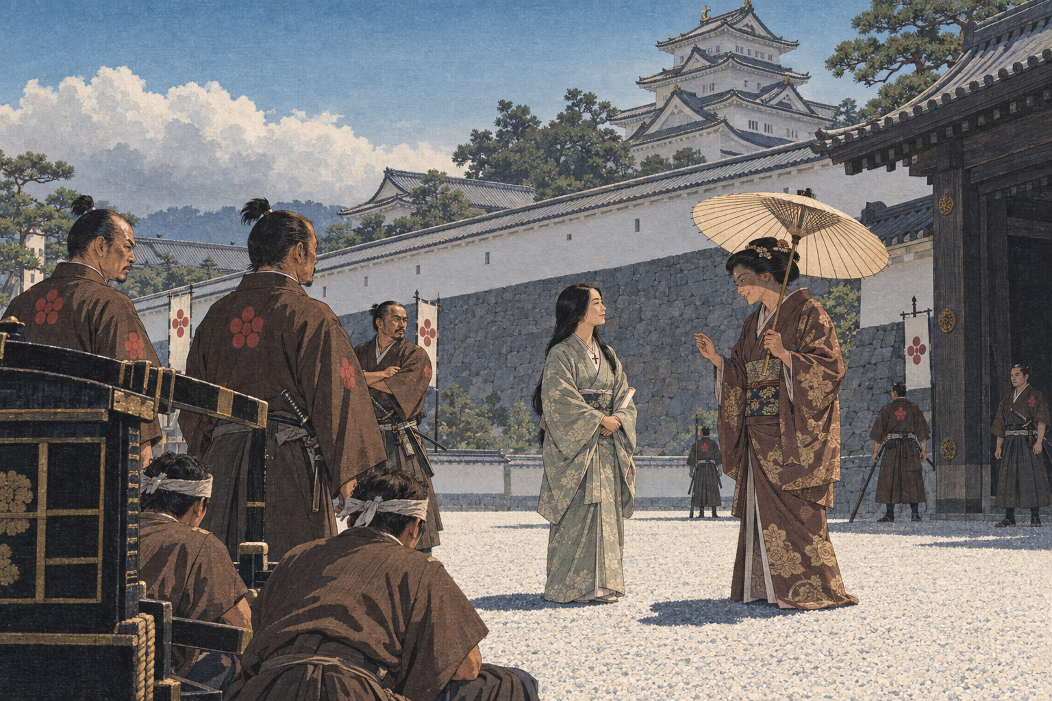 Gyoko waits in the forecourt