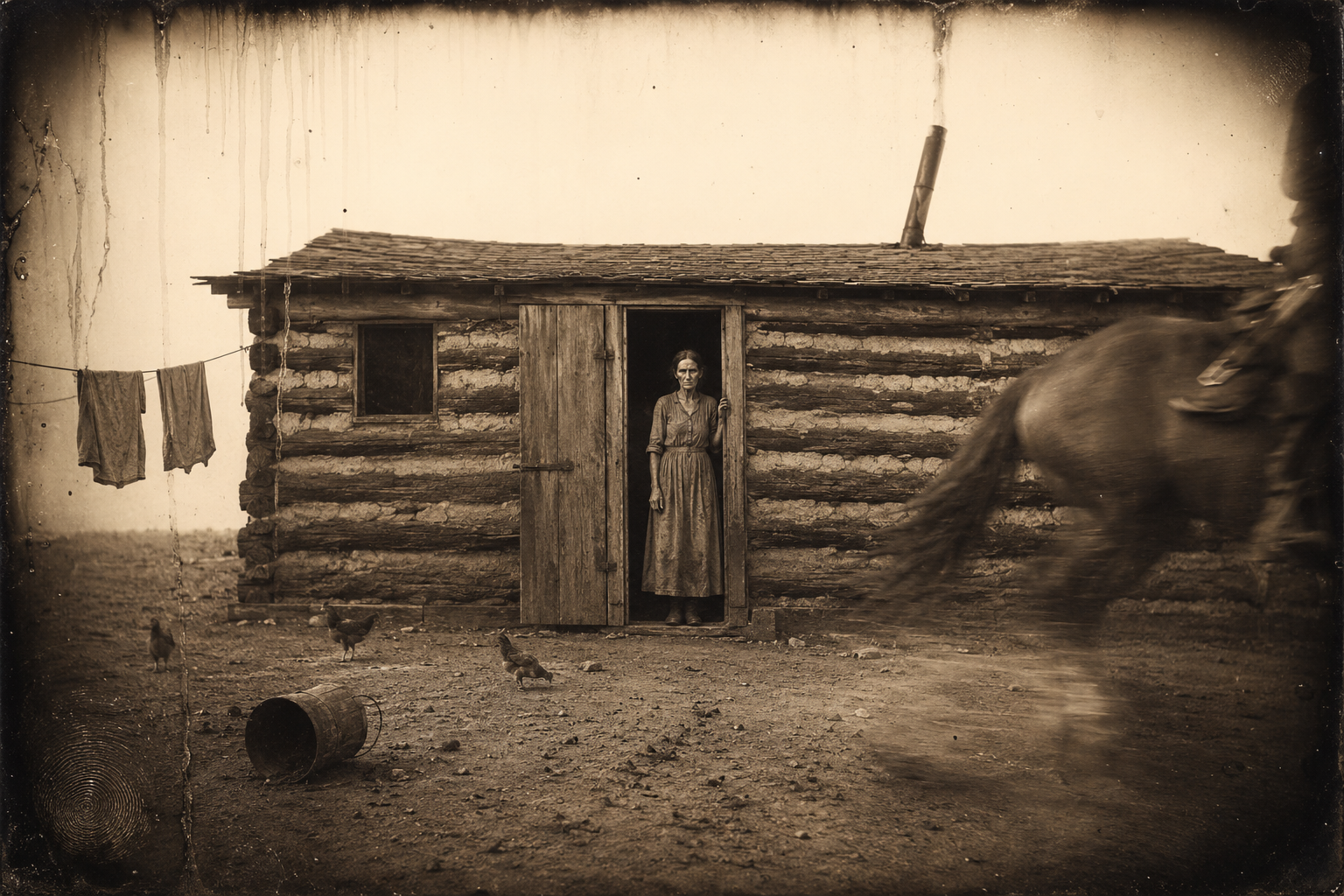 They leave Elmira standing in the door of the cabin, no sorrier than on any other morning.