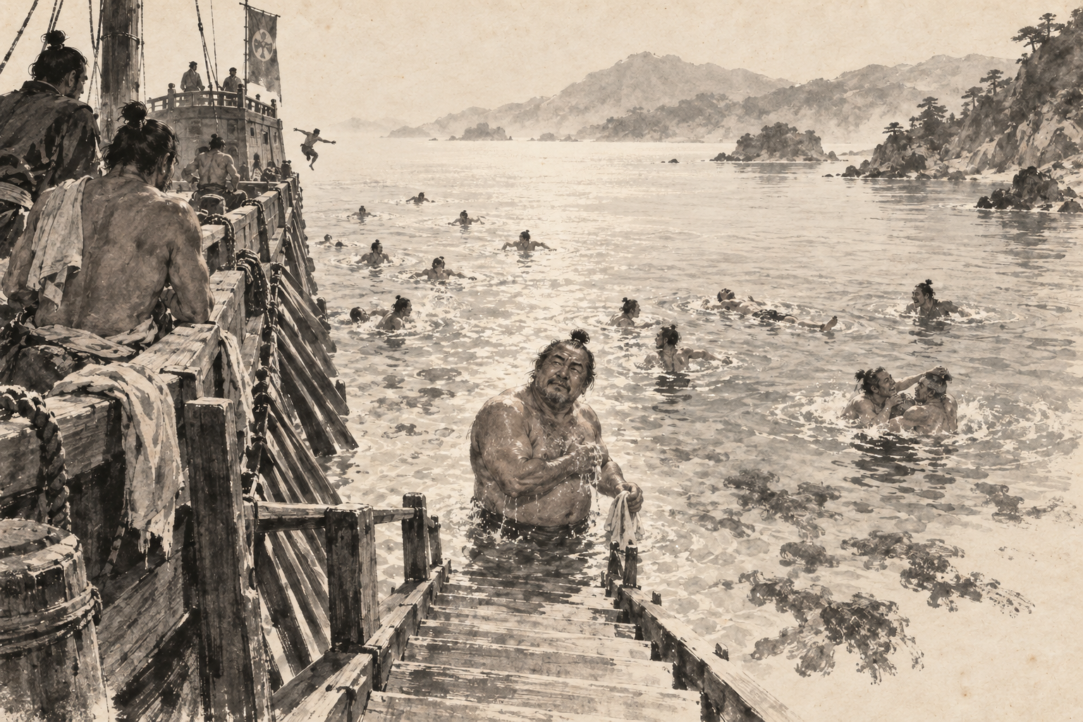 The galley at swim off Totomi