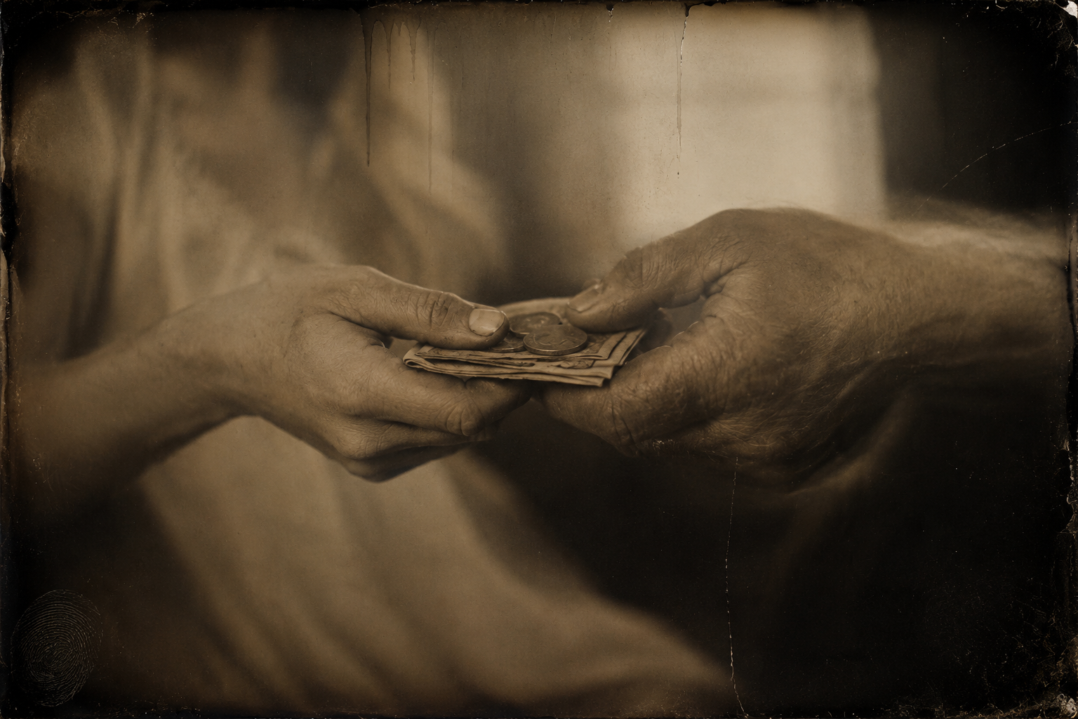 Lorena gives Jake Gus's fifty dollars to buy her a horse — "don't get one that's too tall."