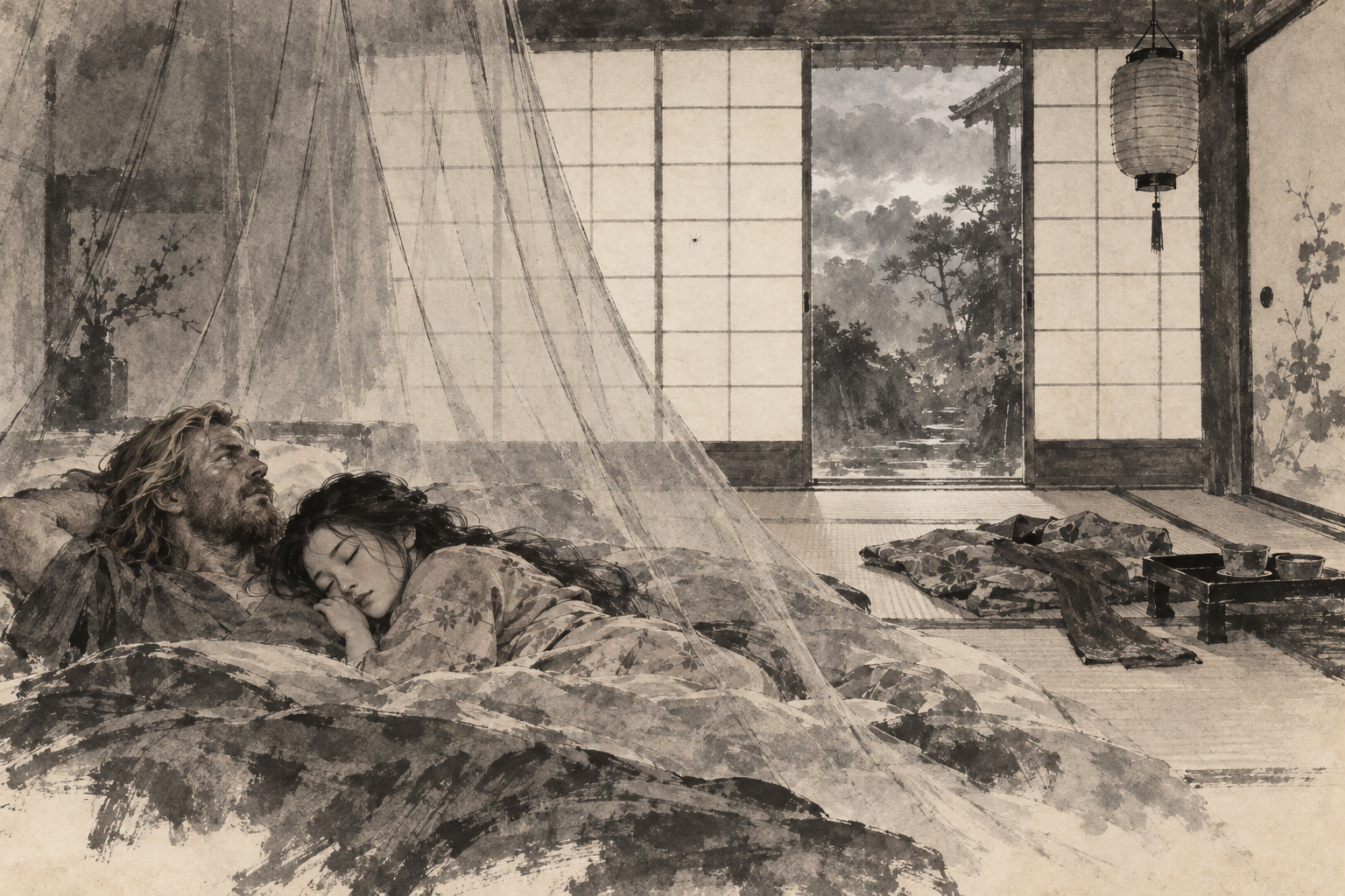 Waking beside Kiku