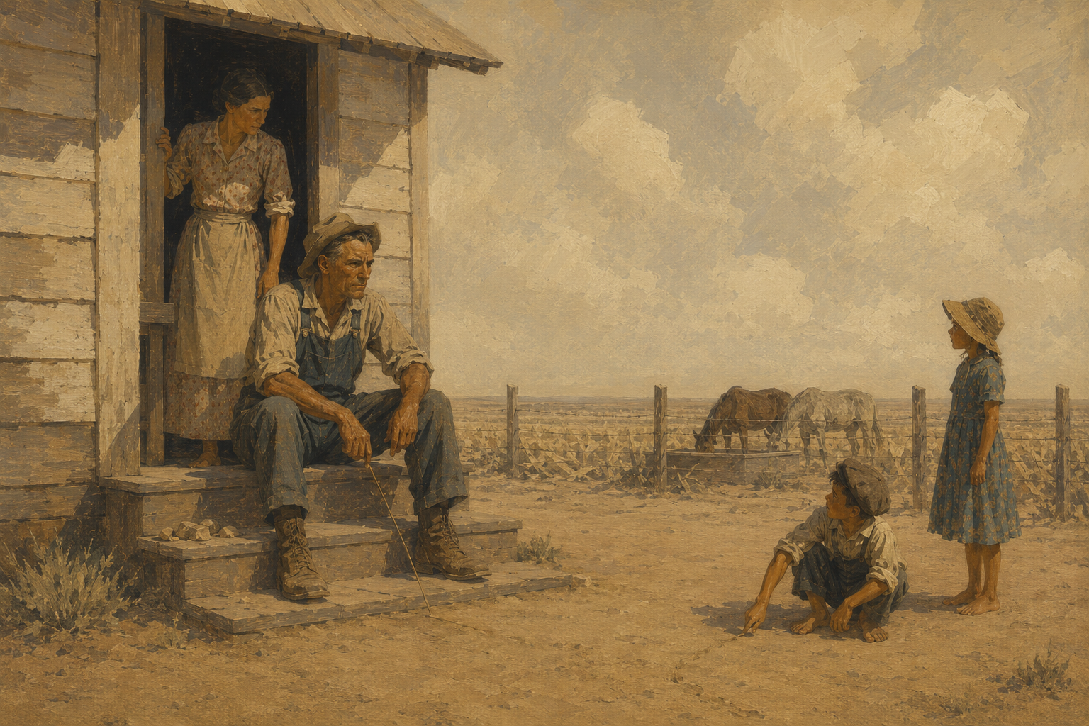 Sitting in the doorway, figuring