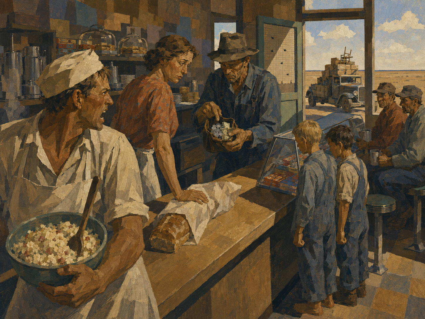 Ten cents' worth of a fifteen-cent loaf
