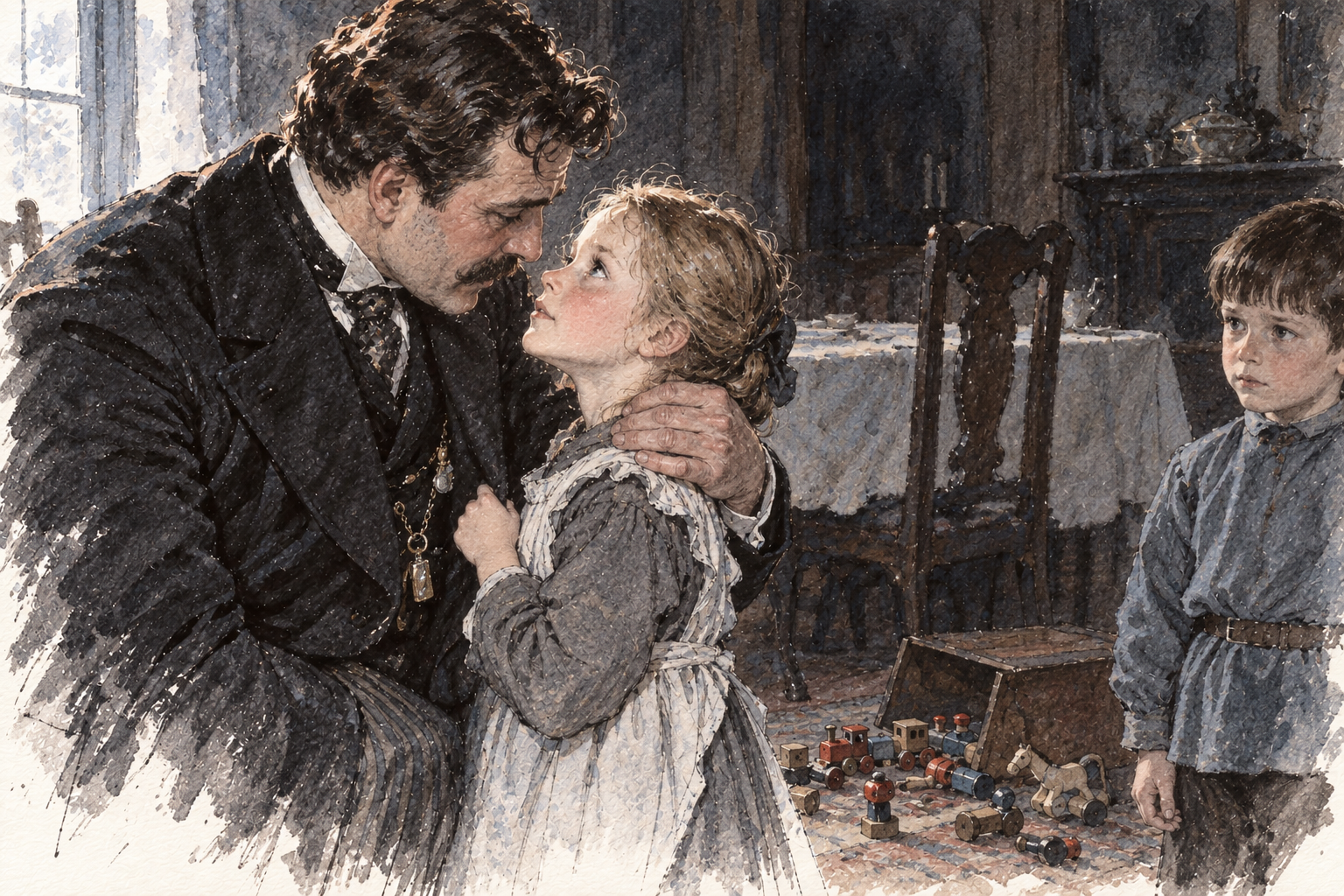 Tanya blushes for her father