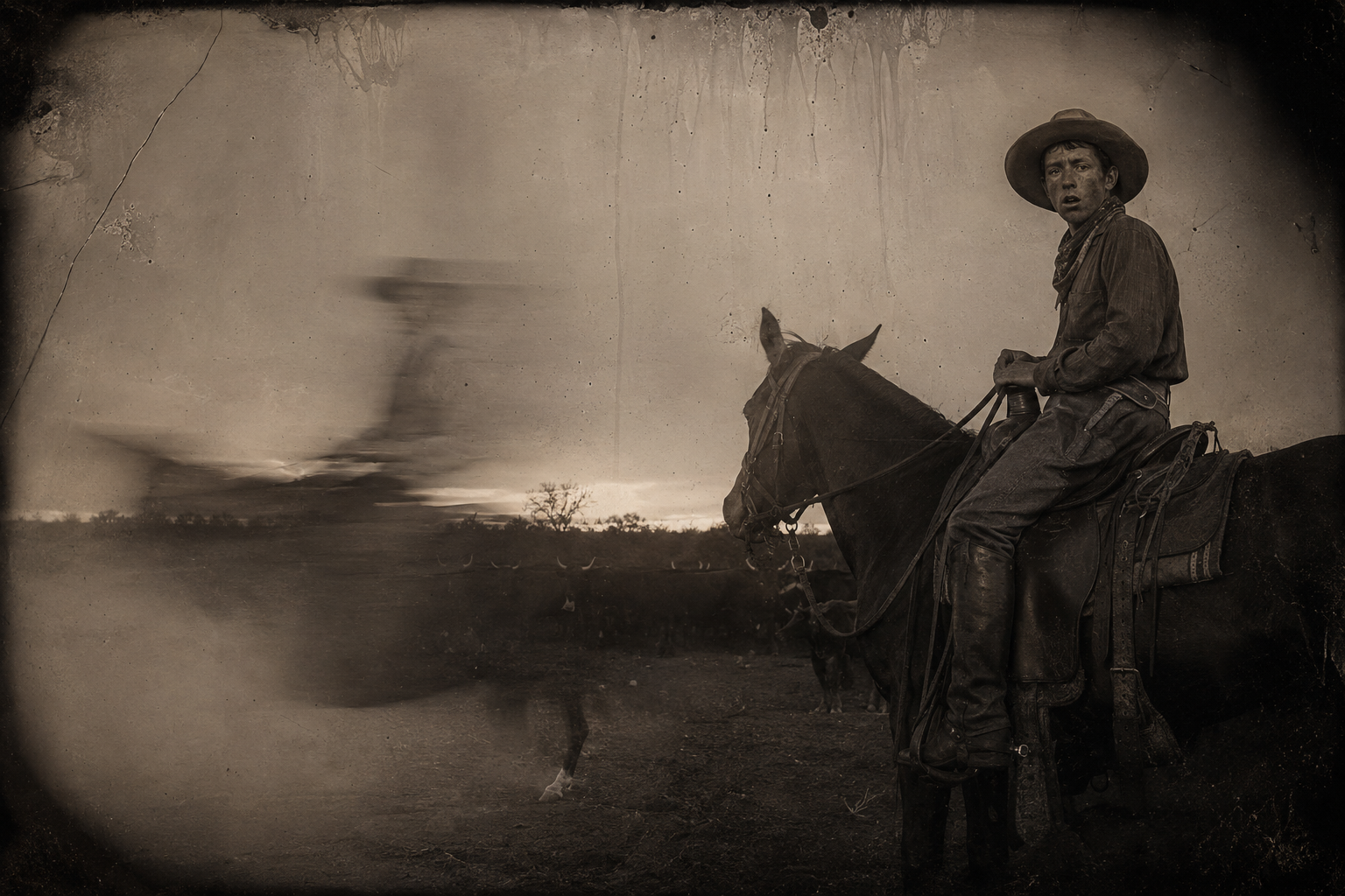 Jake Spoon trots past the herd on his way to Lonesome Dove and is gone into the shadows before Newt can get two words out of him.