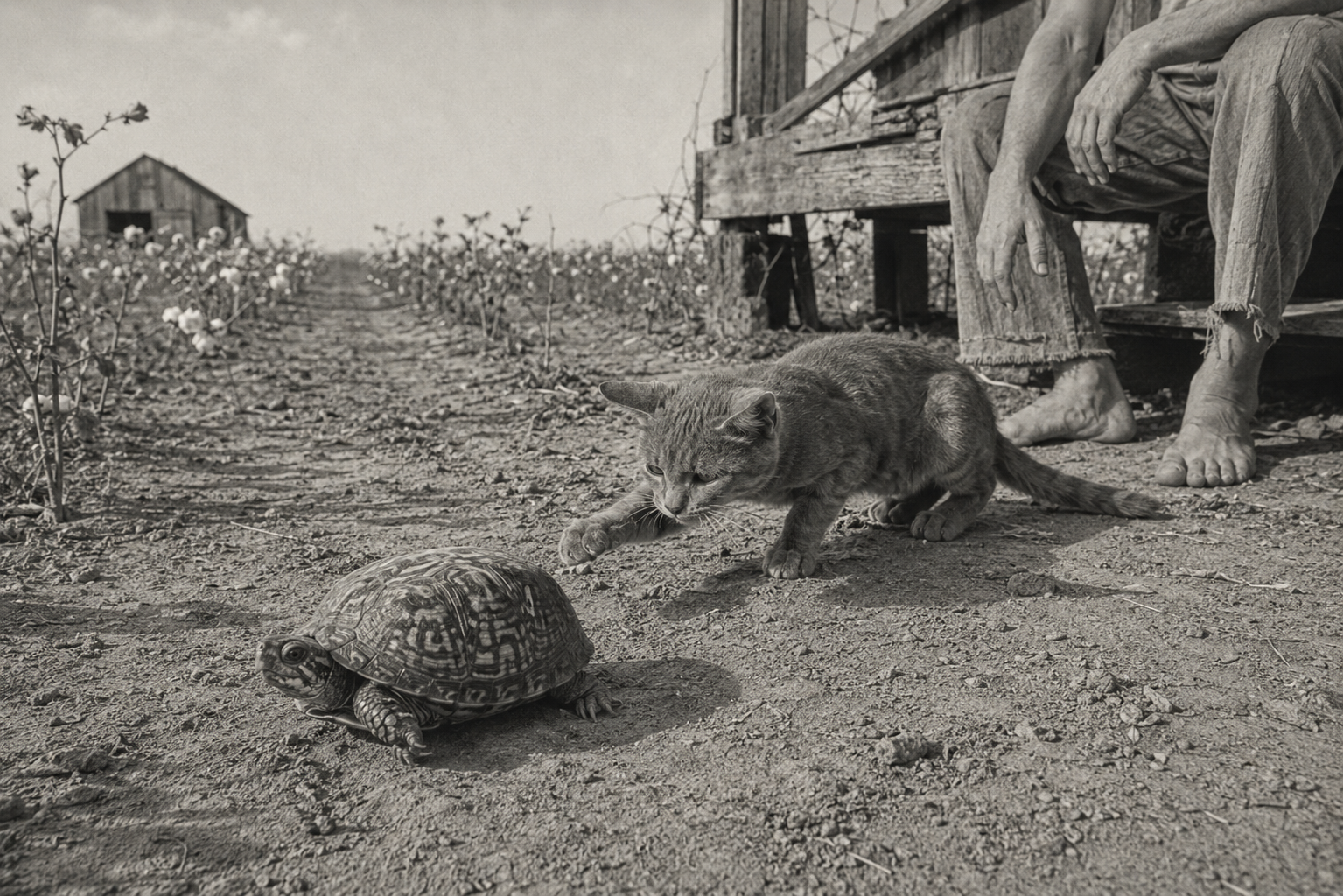 The turtle goes on southwest