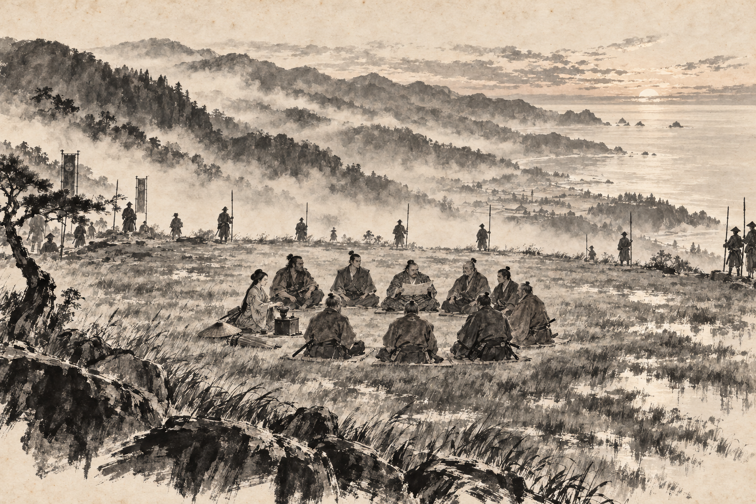 Dawn council on the plateau