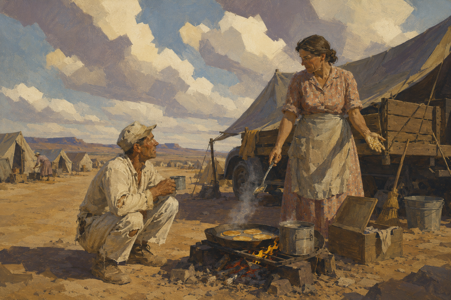 Coffee with the camp manager
