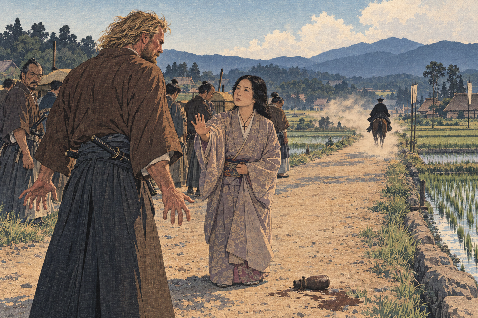 The brandy quarrel on the Mishima road