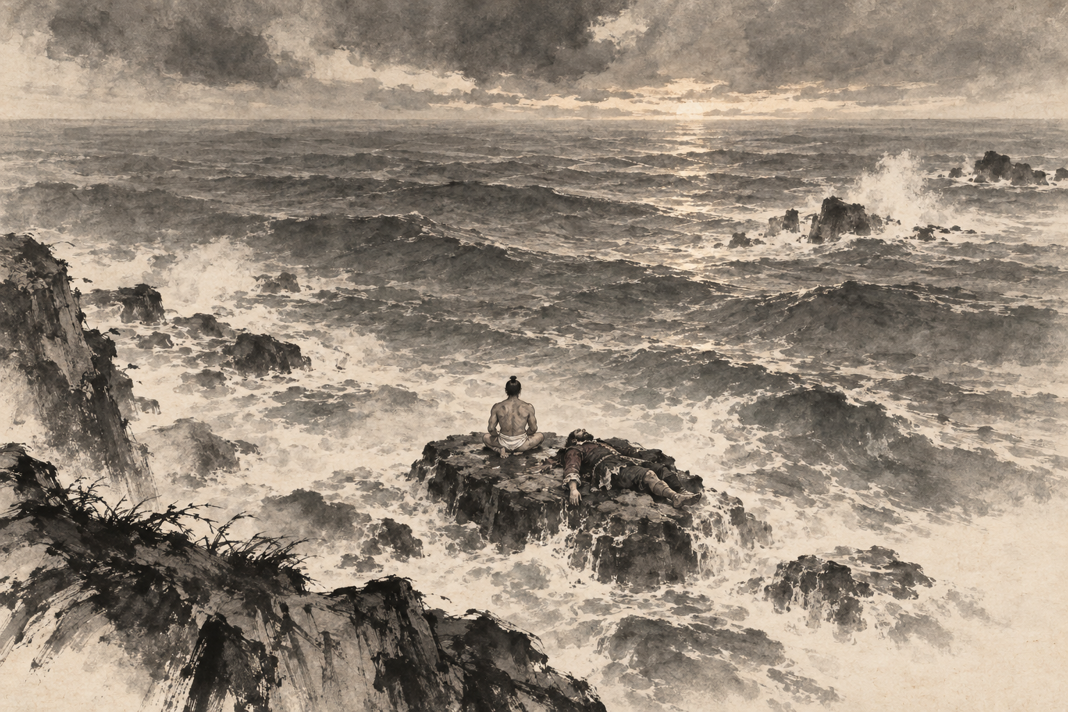 The death poem on the rock