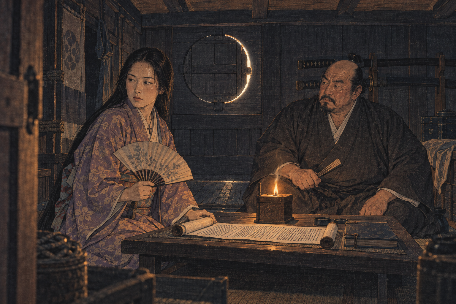 Mariko's diary in the galley cabin