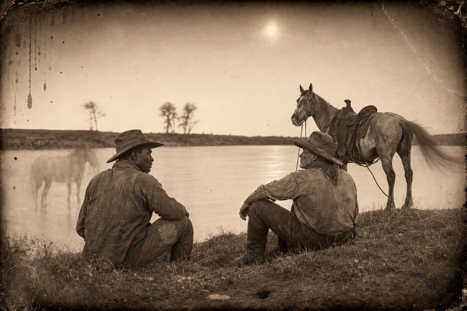 On the bank of the swift Arkansas at moonrise, Deets asks whether they will ever get back and Call, looking up the river toward Colorado, says he doubts he will return himself.