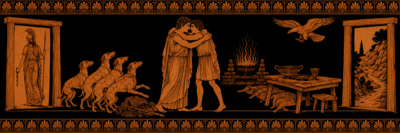 Odyssey, Book 16 — Father and Son Reunited