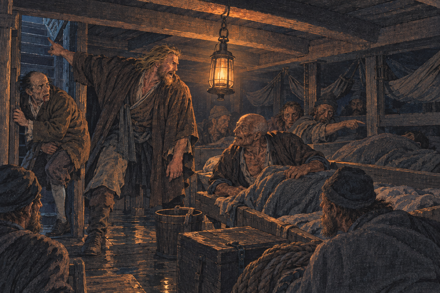 The fo'c'sle by lamplight