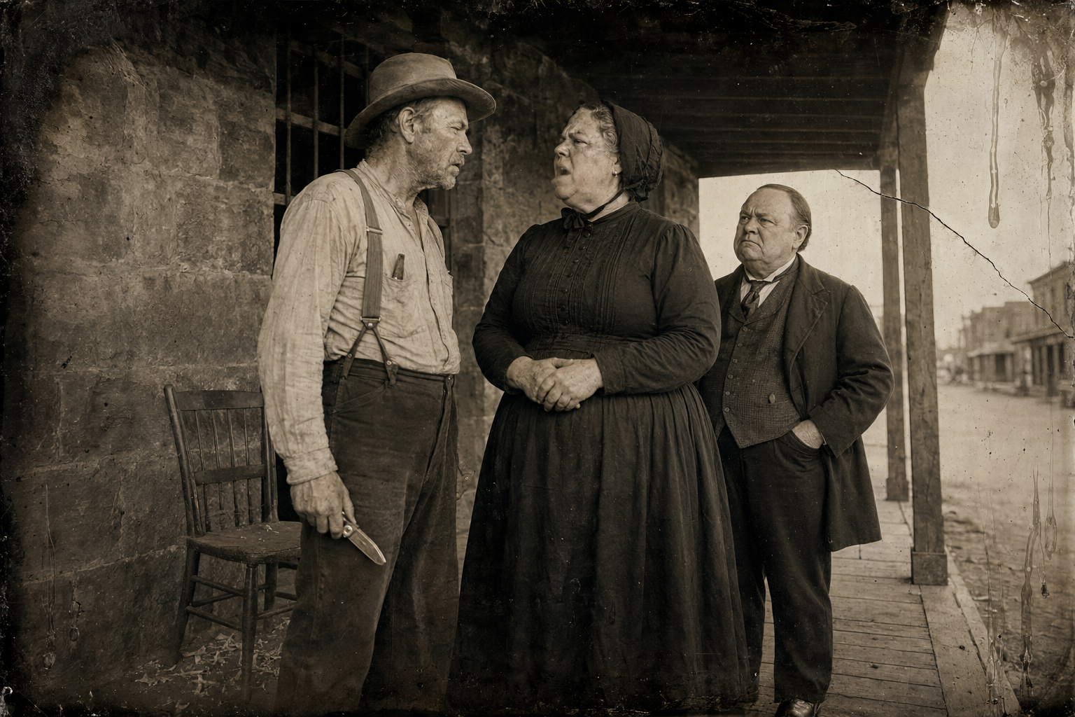 On the porch, Peach tells Roscoe that Elmira is not in the cabin and Charlie Barnes says for the first time, "We think she's gone."