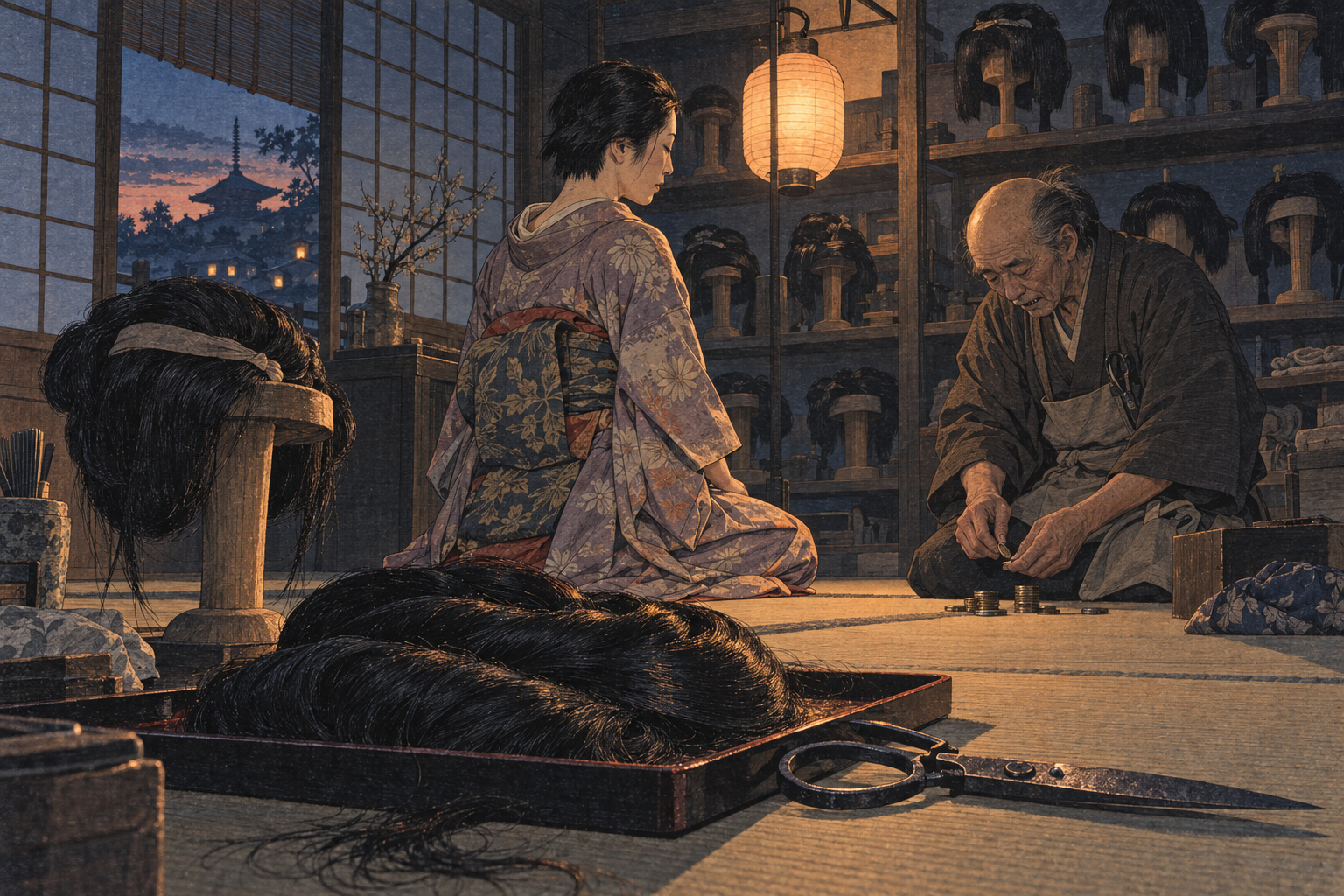 Her mother's hair at the wigmaker's