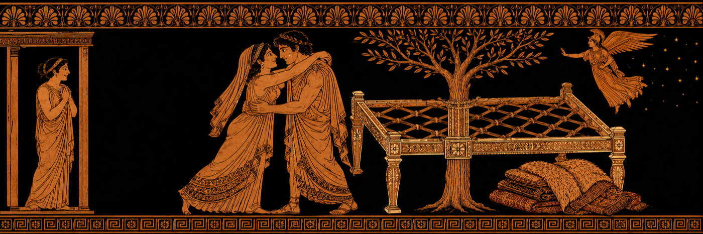 Odyssey, Book 23 — Penelope Recognises Odysseus; the Bed of Olive