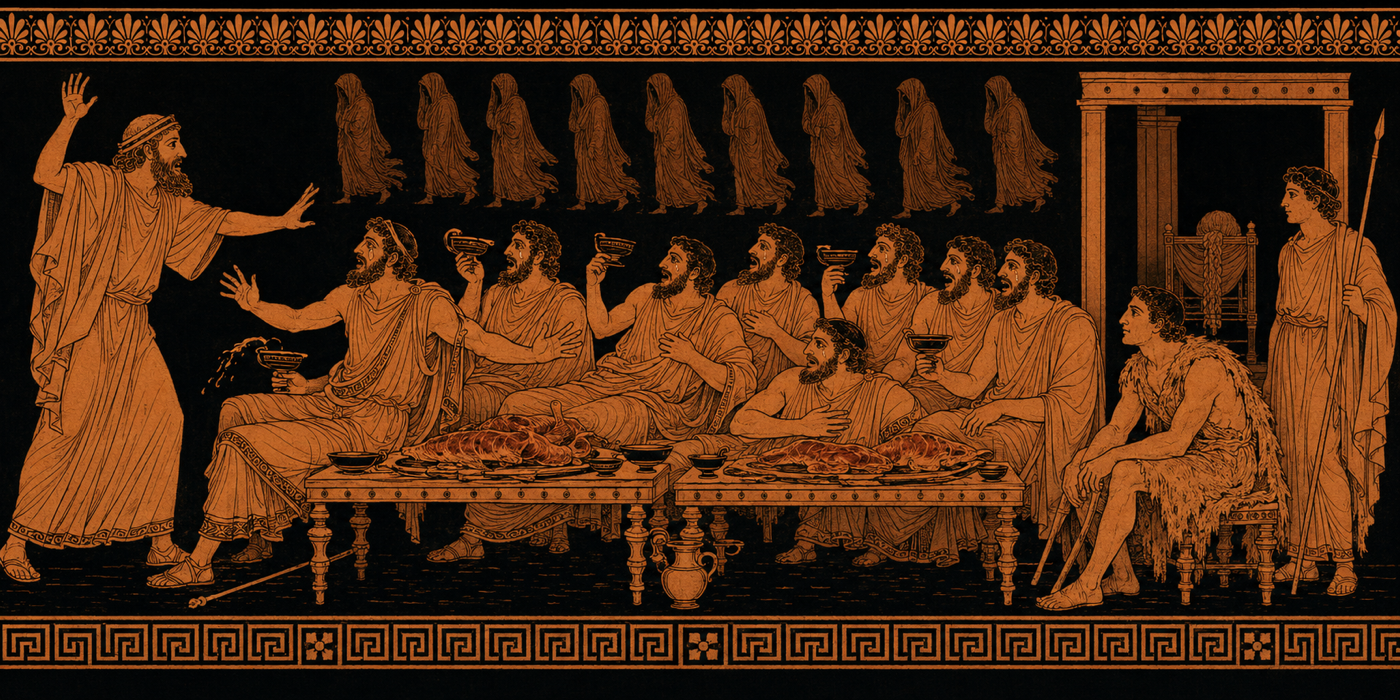 Odyssey, Book 20 — Prelude to the Slaughter; the Suitors' Last Feast