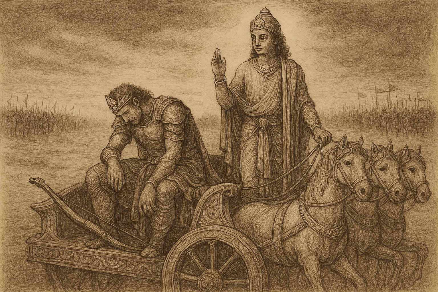A God Explains War to a Warrior Who Refuses to Fight — The Bhagavad Gita