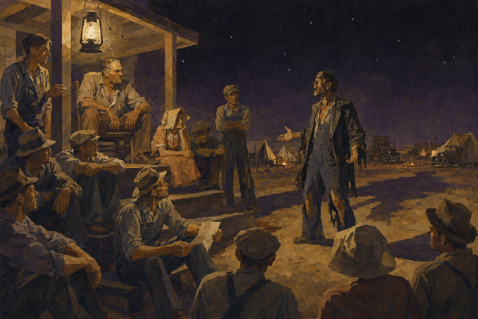 The ragged man under the lantern