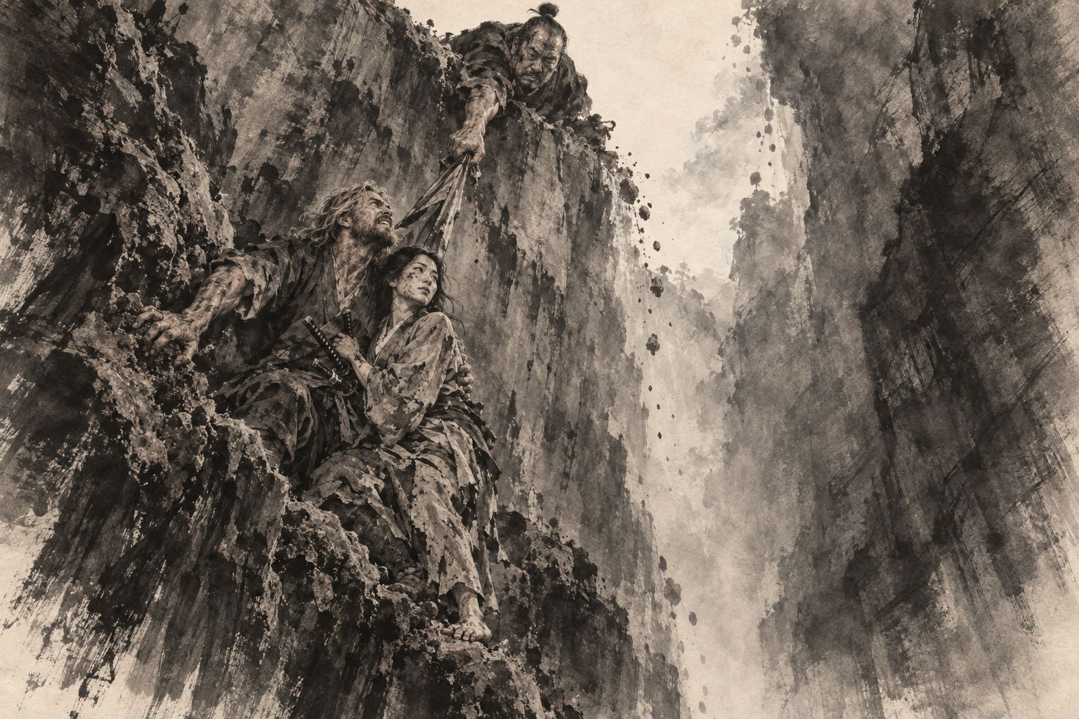 Toranaga's hand in the chasm