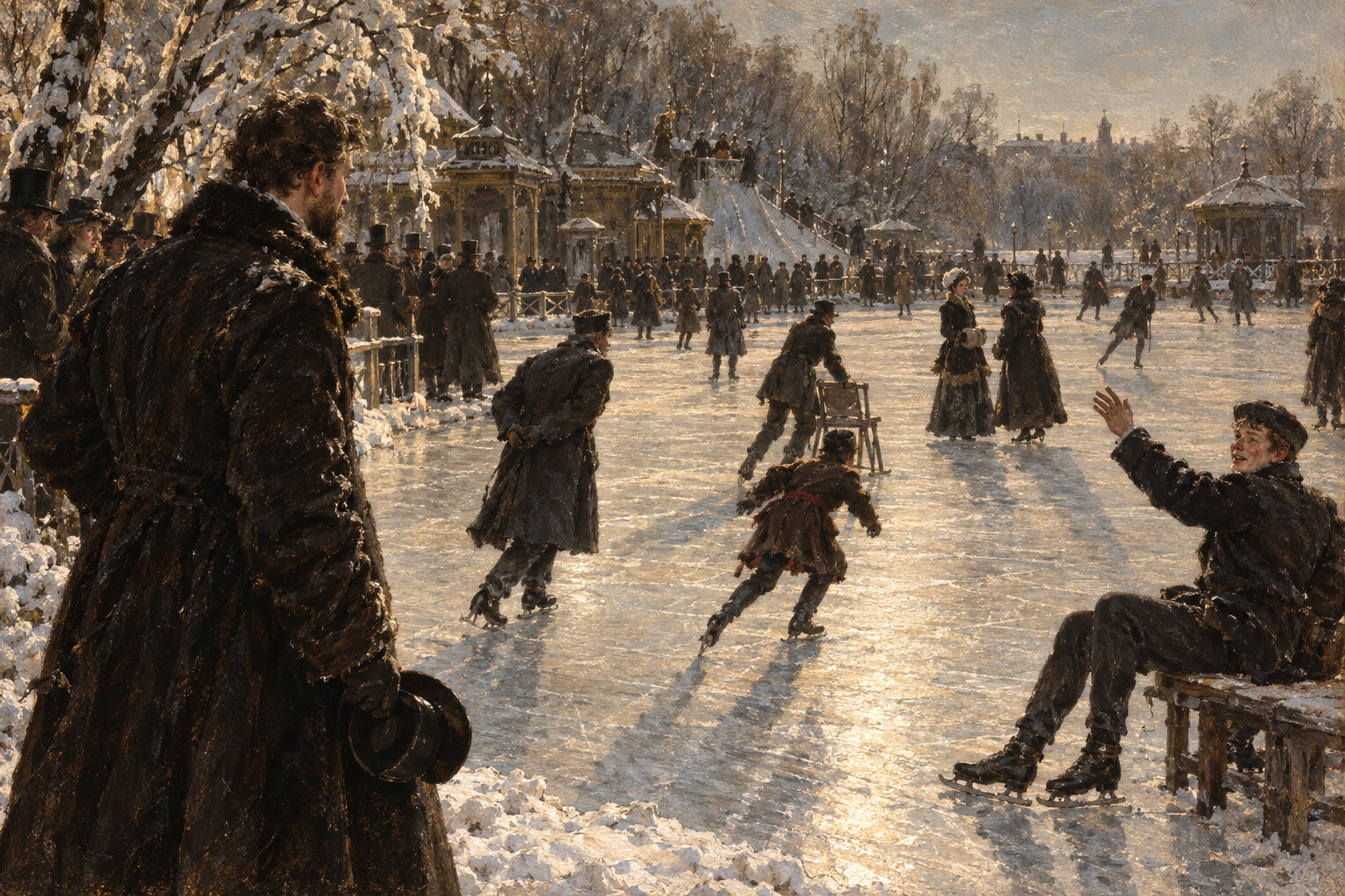 The skating lake at four o'clock