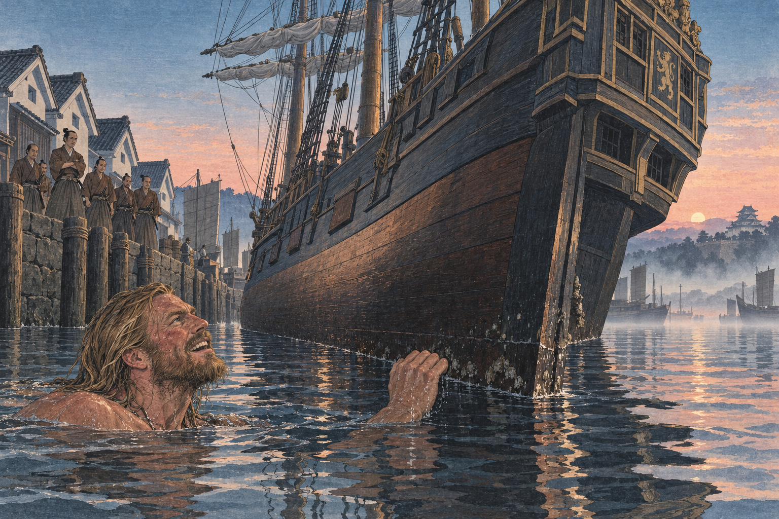 Under Erasmus's keel at dawn