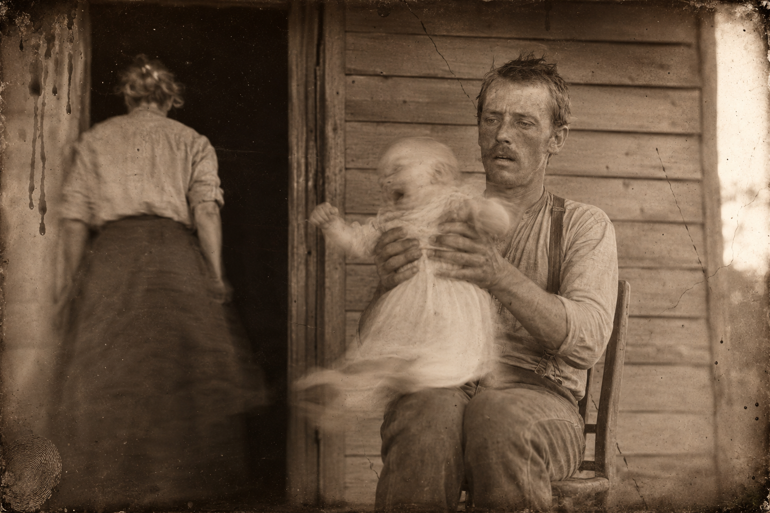 The baby twists in July's hands like a rabbit and yells until he is red as a beet, and Clara turns and goes back in the house rather than take him.