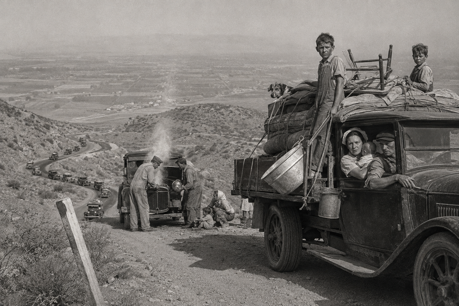 The dispossessed come over the mountains