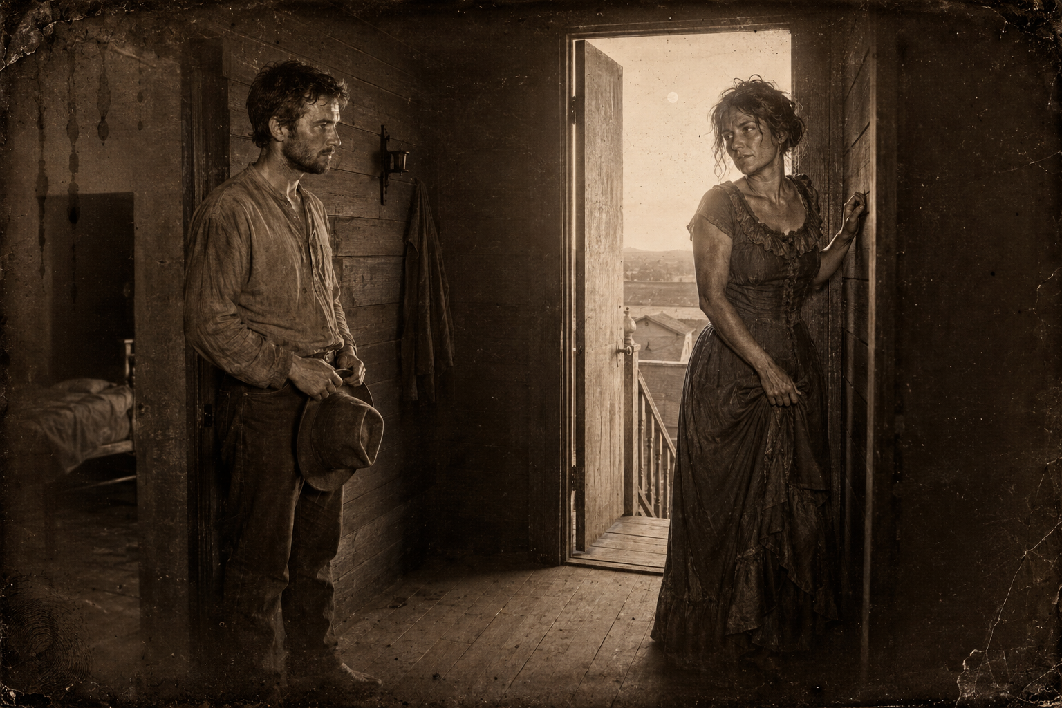 At the head of the stairs in the last of the light Jennie says goodbye — keep the blue dress, go home, catching Ellie won't do any good — and July understands that he is a man who fell in love with a whore.