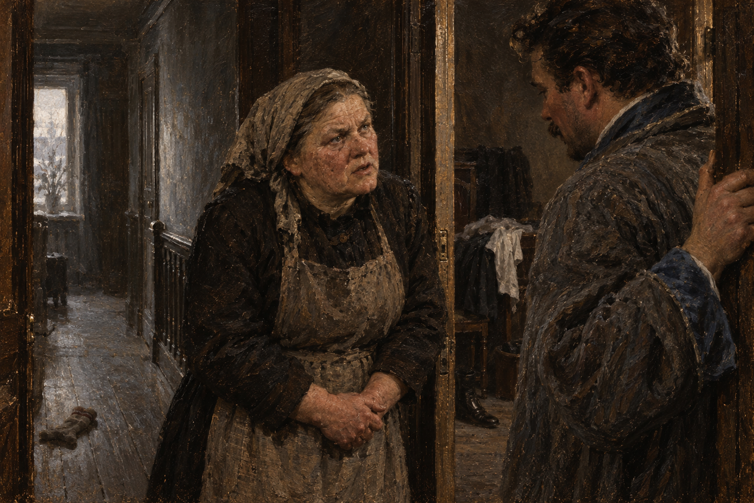 Matrena Filimonovna at the door