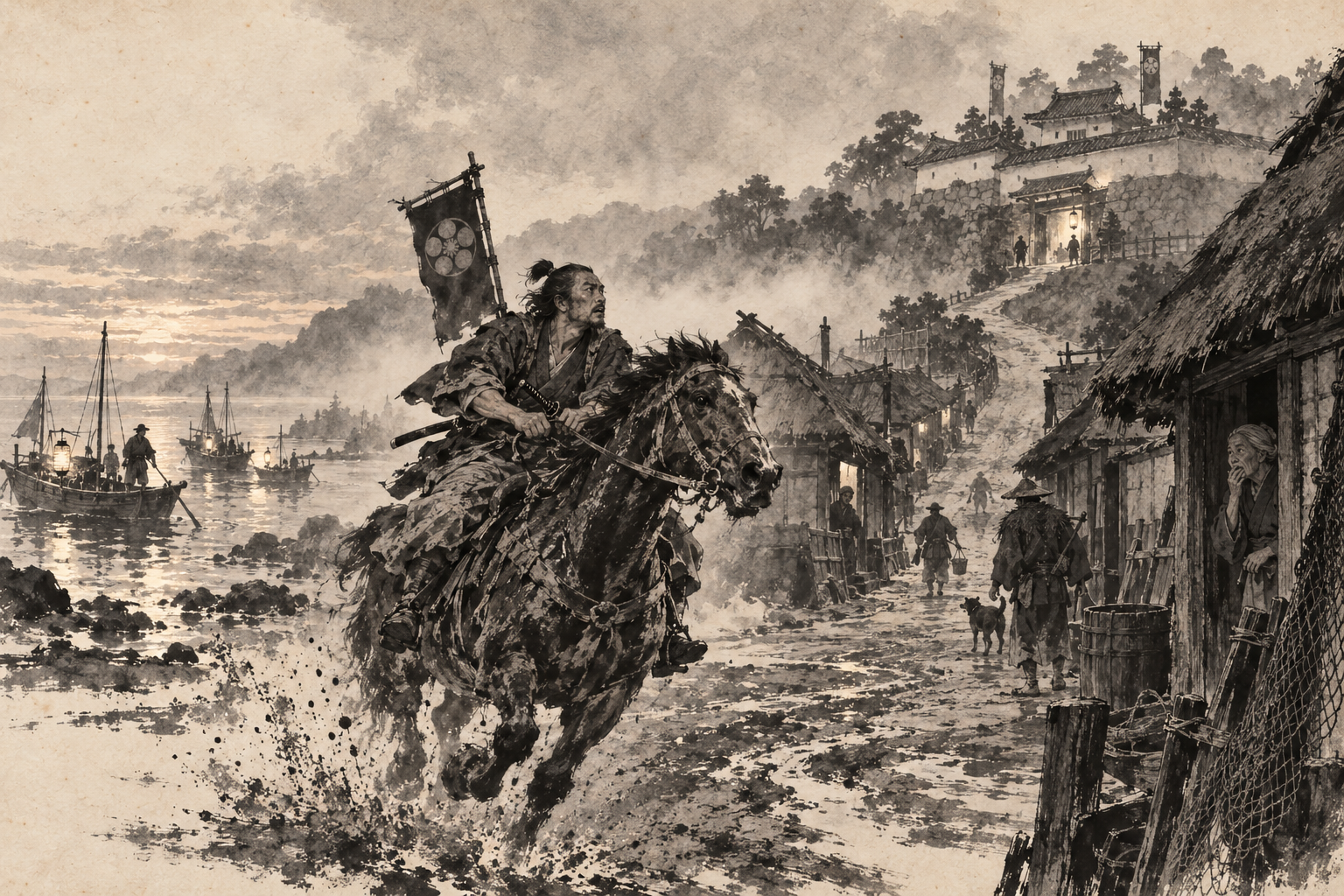The courier from Mishima at dawn