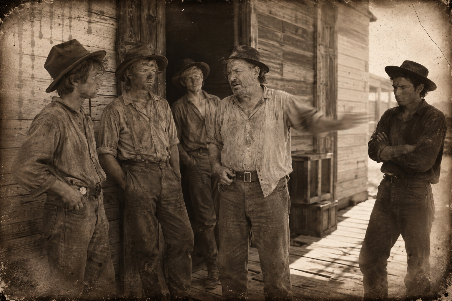 The boys find Lippy outside the saloon, disgusted that the only piano in Ogallala has been busted by a mule skinner — and he lets slip that Gus once gave Lorena fifty dollars.