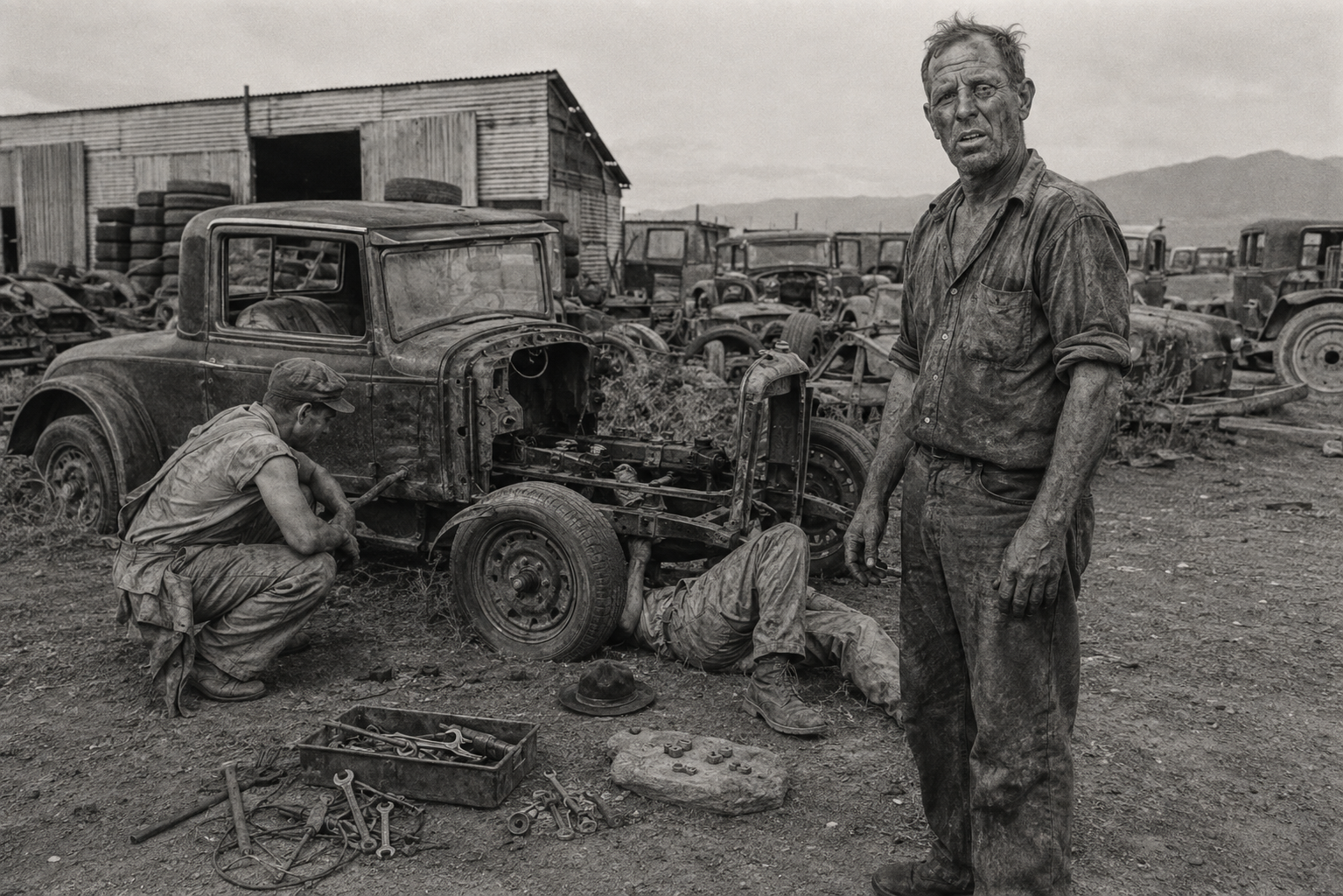 The wrecking yard and the one-eyed man