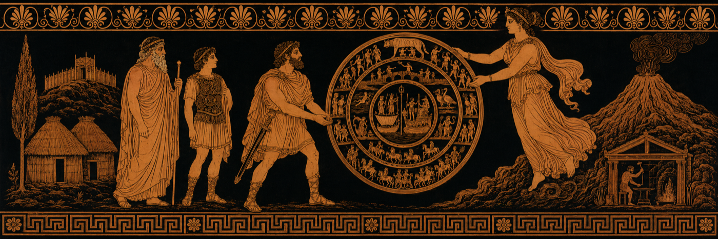 Aeneid, Book 8 — Aeneas at the Site of Rome; the Shield Forged by Vulcan