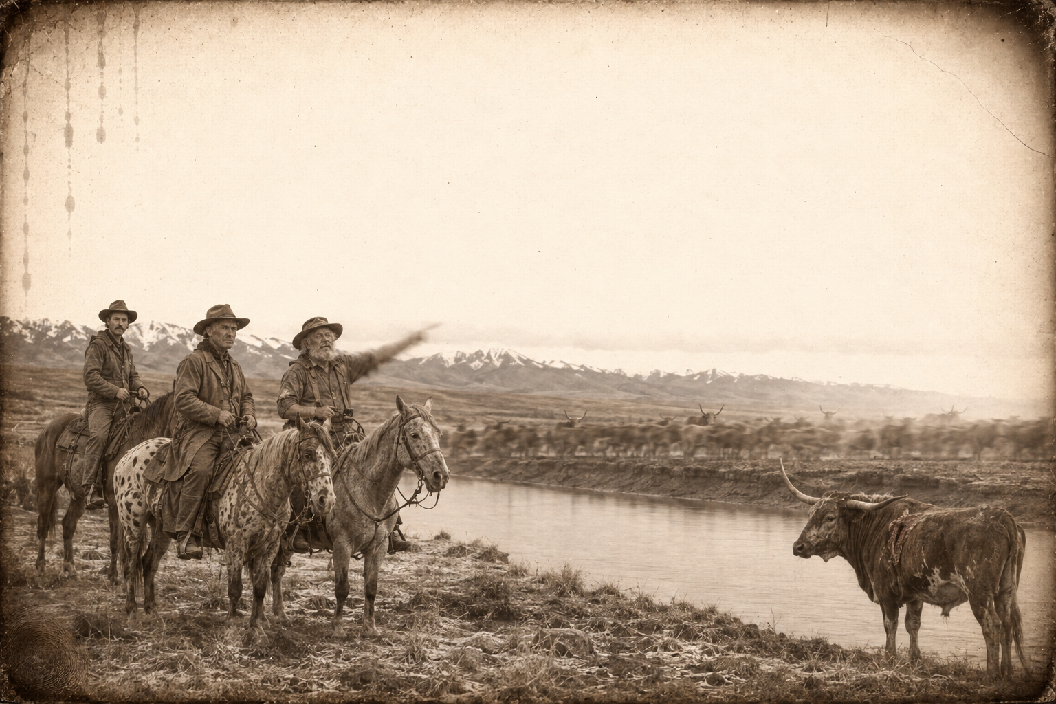 They reach the Milk River on a crisp fall day, the men in their new coats, and Old Hugh tells Call that it is the last one — north of it is Canada.
