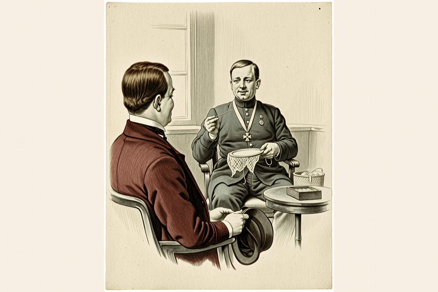 The Governor at His Embroidery