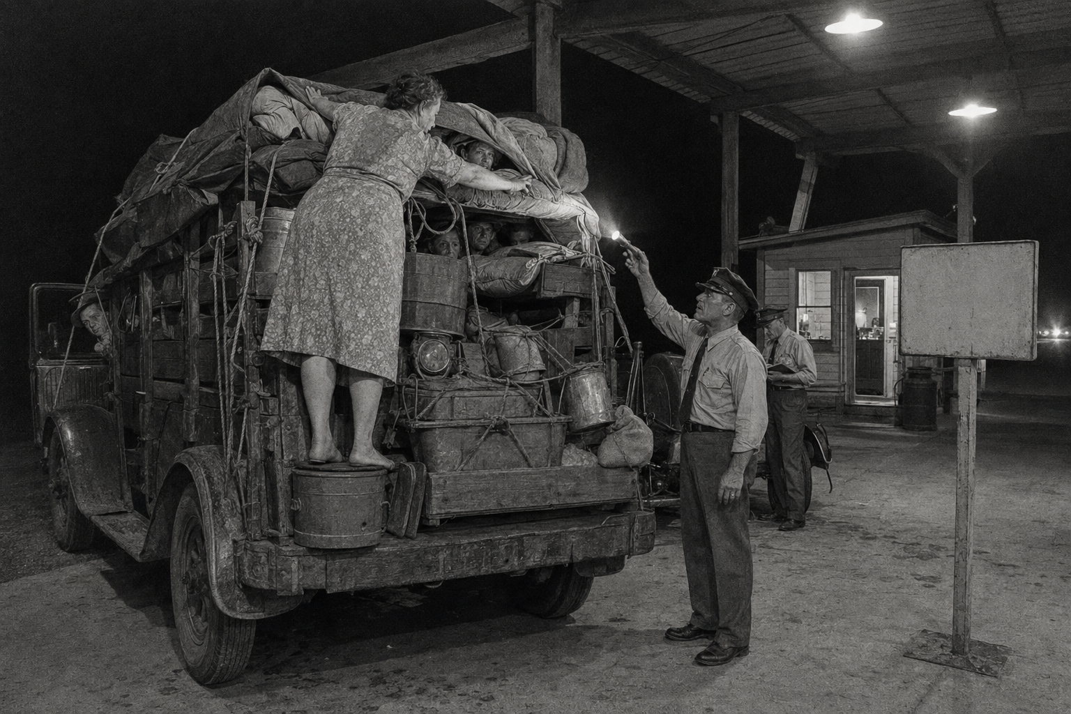 The inspection station at Daggett