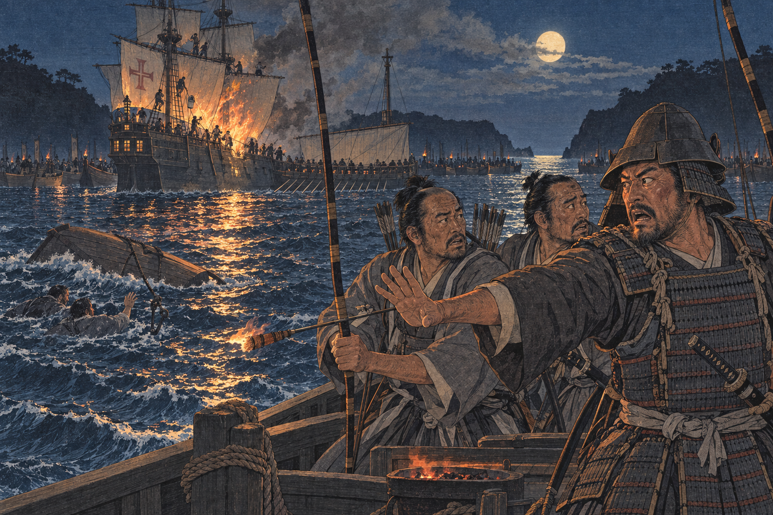 The commanders hold their archers